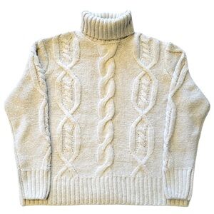 DKNY Oversized Heavy Knit Sweater in Creamy Oat, Small NWT